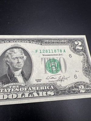 1976 $2 Two Dollar Bicentennial FRN Federal Reserve Note UNC #78