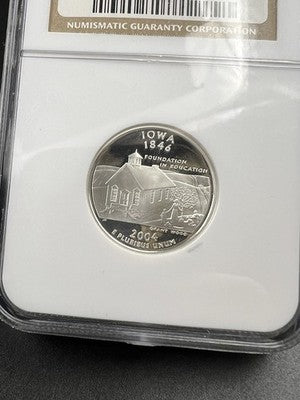 2004 S 25c Iowa State Statehood Quarter Silver PF69 UCAM NGC #034