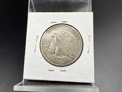 1942 50c Walking Liberty Silver Half Dollar Coin OBV Lamination VF Circ