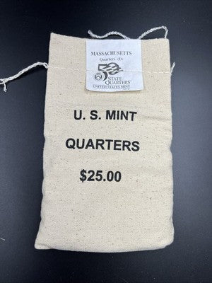 U.S. Mint Bag of 100 2000 D 25c Massachusetts State Statehood Quarters BU UNC