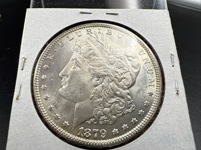 1879 P $1 Morgan Silver Dollar Coin CH BU Unc Neat Toning Reverse