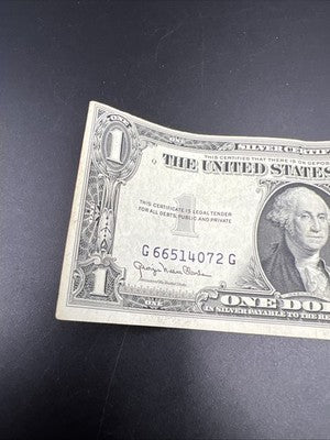 1935 D $1 Narrow Margin One Dollar Silver Certificate VF Very Fine #72
