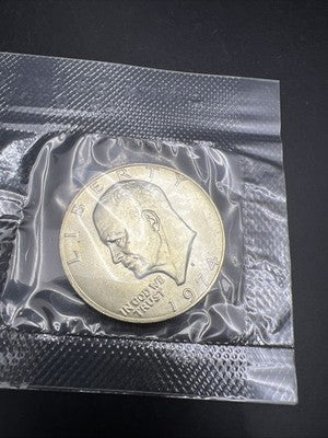 1974 S $1 Eisenhower Ike 40% Proof Silver Dollar Coin in Mint Cello