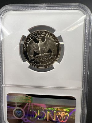1983 S 25c Washington Clad Proof Quarter Coin PF68 UCAM #47 NGC South Beach Slab