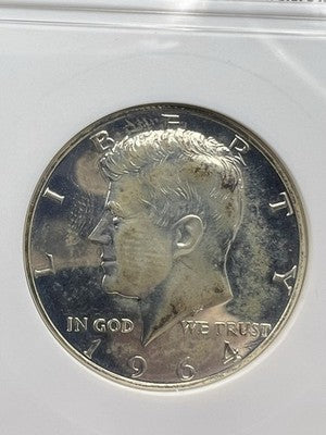 1964 50c Kennedy Silver Half Dollar Coin Double Die Obverse DDO 009 ANACS PF67