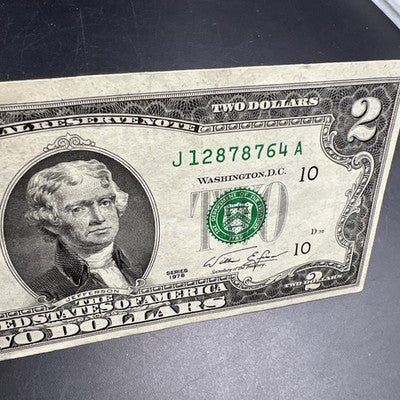 1976 $2 Two Dollar FRN Federal Reserve Note District J XF EF Circ #764