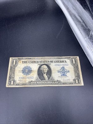 1923 One Dollar Silver Certificate Horse Blanket Blue Seal CH VG Very Good #835