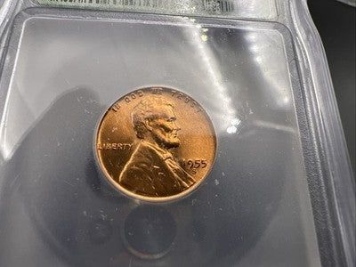 1955 S Lincoln Wheat Cent Penny Coin ICG MS67 RD #244