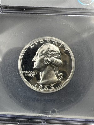 1963 P Washington Silver Quarter Coin ICG PR69 Cameo #02