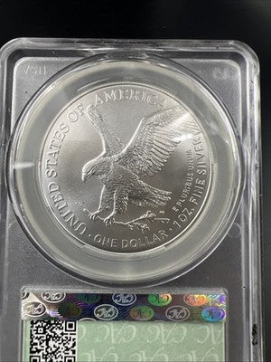 2024 1 Oz American Silver Eagle Coin CAC MS70 Gem UNC First Delivery #805