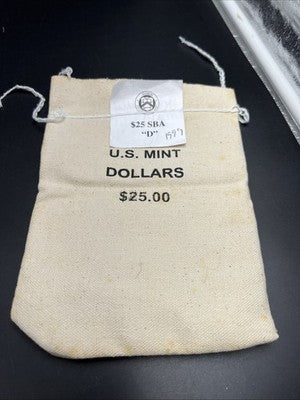 25 Coin US Mint Bag BU UNC 1999 D SBA Susan B Anthony Dollar Coins