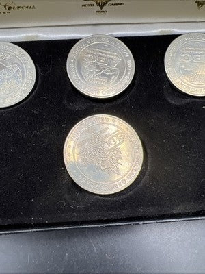 ABC 2004 4 Casino Gaming Token Participation Set Used