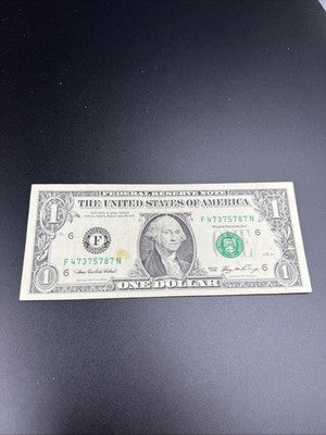 2006 $1 FRN Federal Reserve Note Neat Serial #47375787 Fine Circ