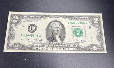 1976 $2 FRN Bicentennial Federal Reserve Note XF EF #848 Richmond District