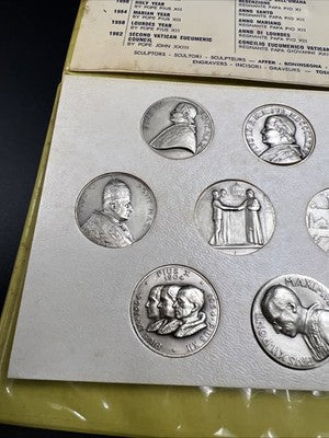 Great Events of the Catholic Church 10 Coin High Relief Pewter Medal Set