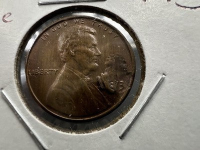 Major Fold Over Lamination Error 1973 1c P Lincoln Memorial Cent Penny AU