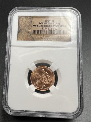 2009 1c Lincoln Formative Years Commemorative Cent Coin MS66 NGC #157