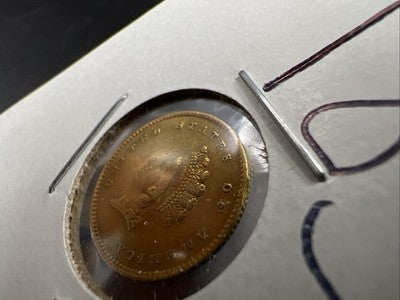 1854 G $1 Gold One Dollar Type 2 Indian Princess Head VF Details Rim Damage