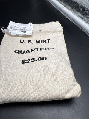 2017 S 25c Ellis Island Statue o Liberty 100 Coin US Mint BU ATB Quarter $25 Bag