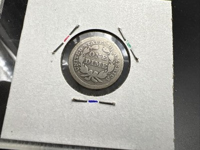 1858 10c Seated Liberty Silver Dime Choice AG About Good / Good #a