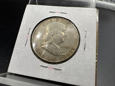 1948 P Franklin Half Dollar Silver Coin Double Die Reverse Variety CH VF Circ