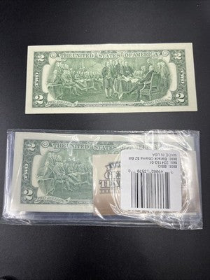 FRN Collector's Lot CH AU 2003 $2 Obama FRN Colorized & 2013 $2 Two Dollar Bills