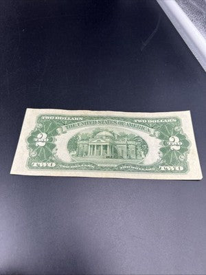 1928 G $2 Two Dollar Legal Tender US Red Seal Note VF Repeat Serial # 18322366
