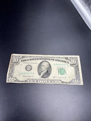 1950 D $10 FRN Federal Reserve Note Green Seal Very Circ #427