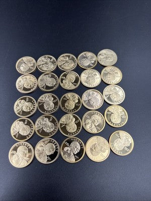 2002 S 25 Coin Proof Sacagawea Dollar Coin Roll