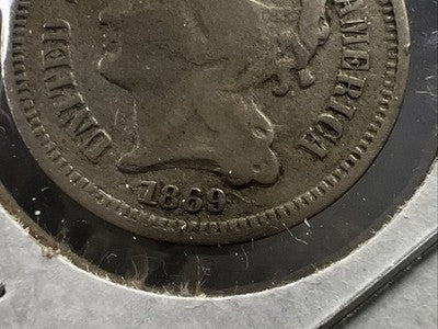 1869 69/9 3c Nickel Coin FS-302 RPD Variety Coin Choice Fine Circulated