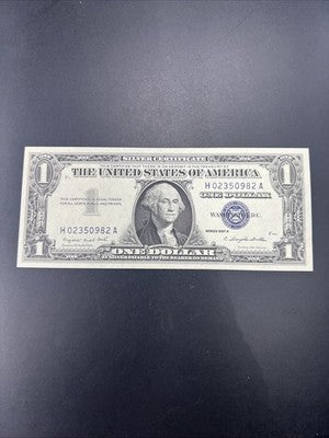 1957 A $1 One Dollar United States Silver Certificate Blue Seal Choice UNC #982
