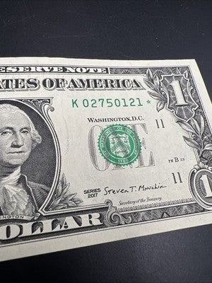 2017 * Star $1 FRN Federal Reserve Note CH AU #121