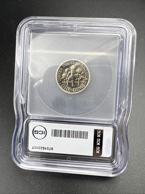 1966 10c SMS Roosevelt Copper Nickel Dime Coin MS68 ICG