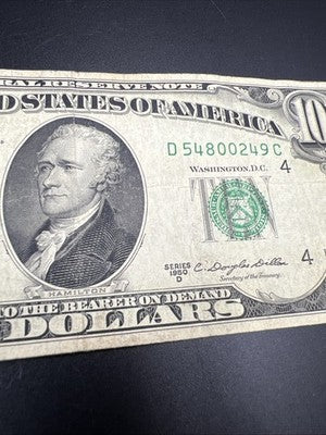 1950 D $10 FRN Federal Reserve Note Cleveland District Fine Circ #249