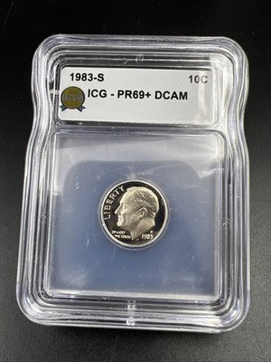 1983 S 10c Roosevelt Proof Dime ICG PR69 + DCAM Gem Proof