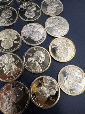 2002 S 25 Coin Proof Sacagawea Dollar Coin Roll
