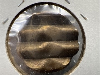 Waffled Cancelled Blank $1 US Small Size Brass Dollar