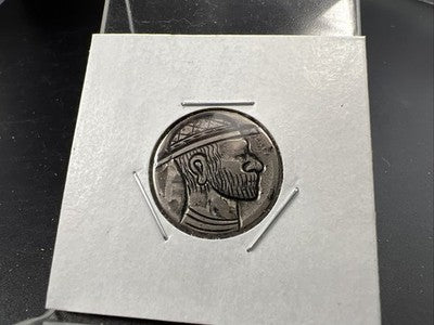 Hobo Buffalo Nickel Coin Modern Carving SKU#V