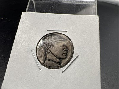 Hobo Buffalo Nickel Coin Modern Carving SKU#E5