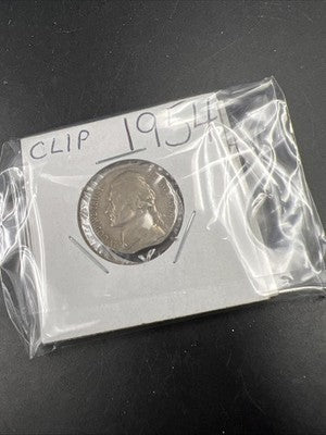 Clipped Planchet Collector's Lot 1954 5c & 1942 1c Circulated SK#a
