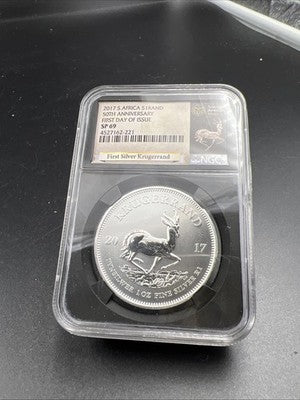 2017 South Africa 50th Anniversary Privy Krugerrand SP69 NGC Certified