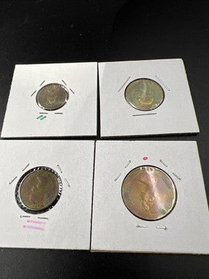 Lot of 4 Toner World Coins Canada Cayman Islands Philippines + Circulated
