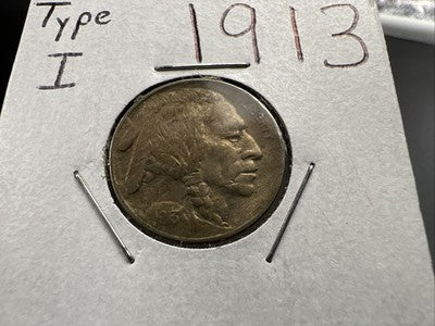 1913 P Type 1 5c Buffalo Five Cents Nickel Coin XF Extra Fine Toned