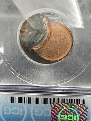 1986 P 1c Major Off Center Error Lincoln Memorial Cent Penny Coin ICG MS65