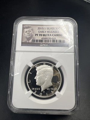 2015 S 50c Kennedy Silver Half Dollar Coin NGC PF70 UCAM #035 Early Releases