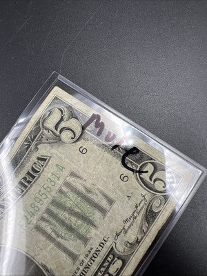 1934 $5 Five Dollafr FRN Federal Reserve Note VG Very Good Circ #31