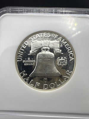 1953 P 50c Franklin Silver Half Dollar Coin NGC PF64 Cameo #001