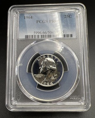 1964 25c Washington Silver Quarter Coin PR66 #65 PCGS