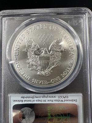 2015 W 1 Oz American Silver Eagle Coin PCGS MS69 First Strike #735