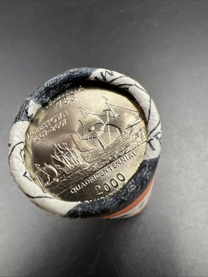 1 Unopened US Mint Unc Roll 2000 P Virginia Statehood Quarter OBW 40 coin